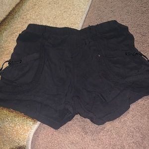 Justice all black kids shorts size 12